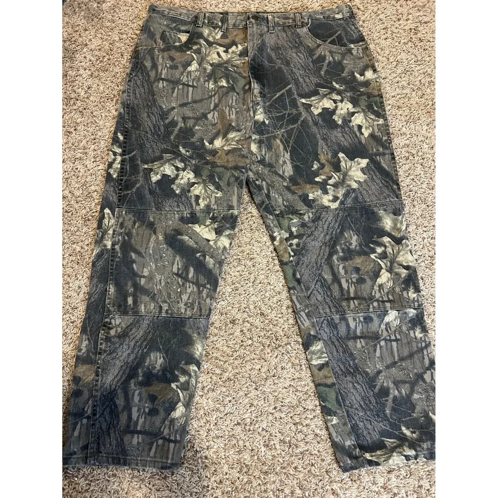 Wrangler Authentics Mens‎ Camo Double Knee Pants Camouflage Hunting Jeans 40x30